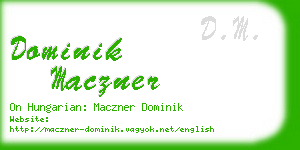 dominik maczner business card